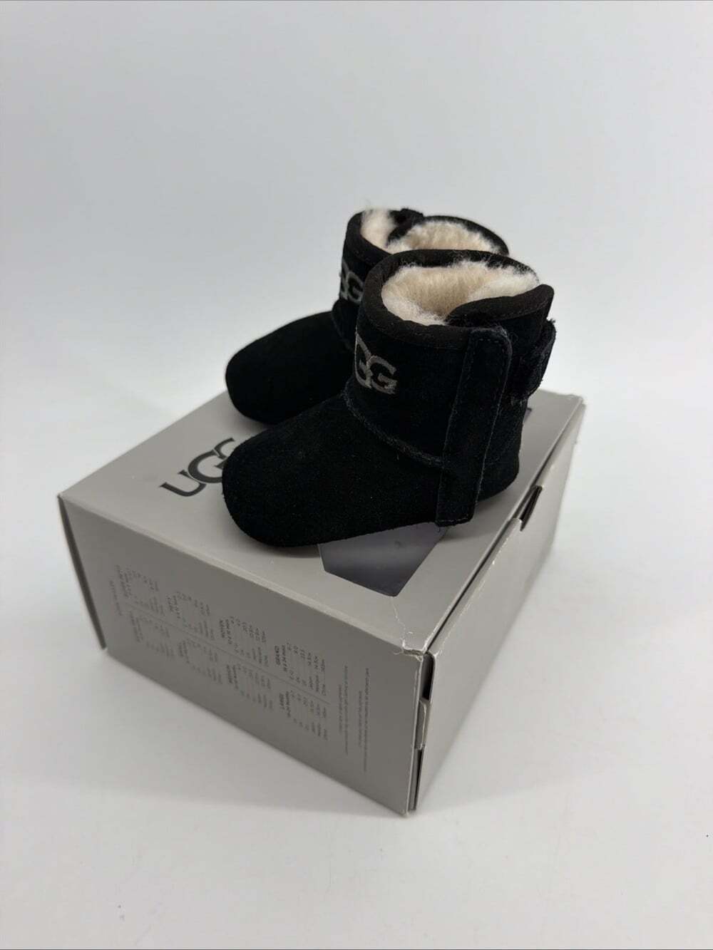 UGG Jesse Bow II Booties Brown Suede Shearling Lined 0-6M